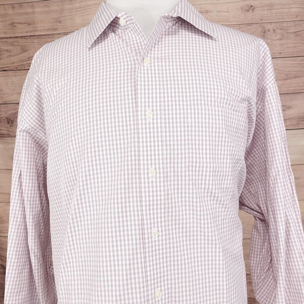 Brooks Brothers Shirt Mens 20 37 Madison Non Iron Supima Classic Plaid Dress